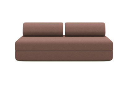 Canapé 3 places convertible et modulable - Tissu lisse Terracotta