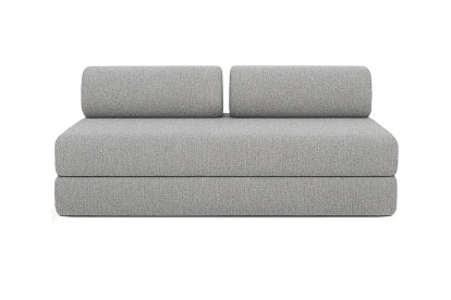 Canapé 4 places - 2 modules convertibles : Canapé 3 places + Fauteuil - Tissu tweed Gris