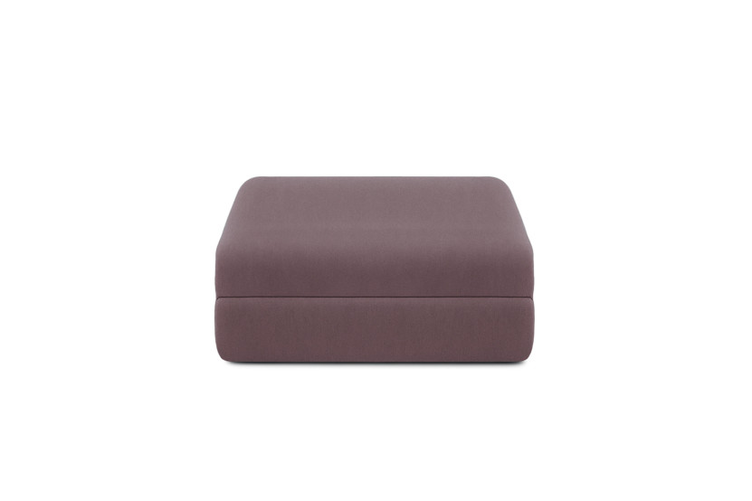 Canapé d'angle convertible 6 places - Tissu lisse - Terracotta