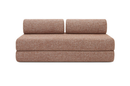 Canapé 3 places convertible et modulable - Tissu tweed Rouge