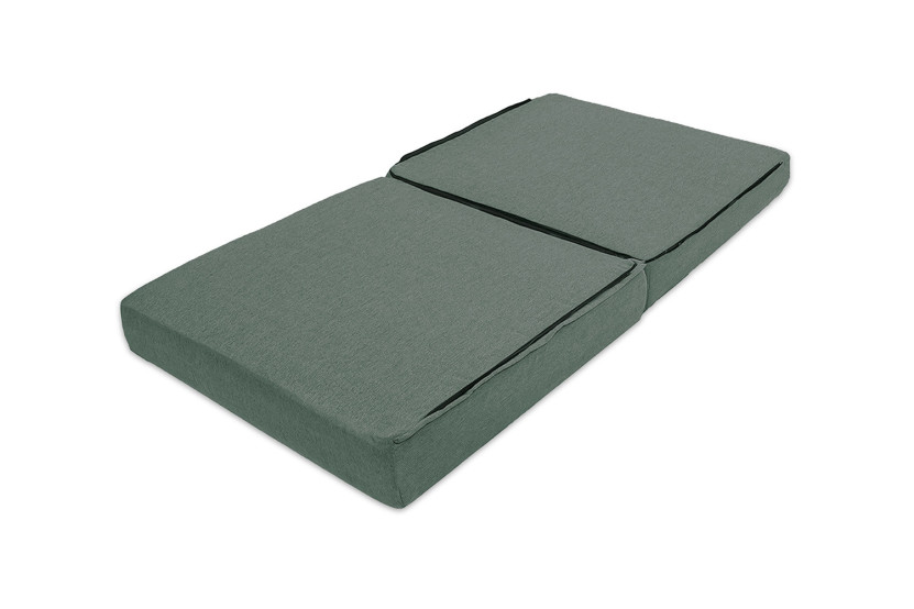 Pouf convertible et modulable - Tissu lisse - Vert