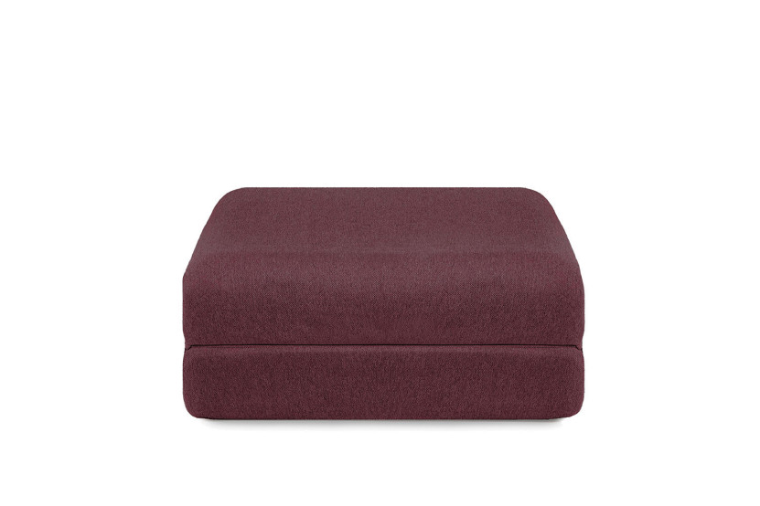 Canapé d'angle convertible 4 places - Tissu lisse - Rouge
