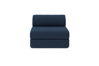Fauteuil convertible et modulable - Velours côtelé XL - Bleu