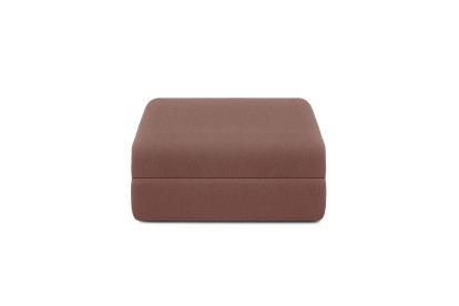 Pouf convertible et modulable - Tissu lisse Terracotta