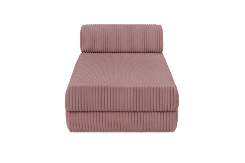 Méridienne convertible et modulable - Velours côtelé XL - Rose