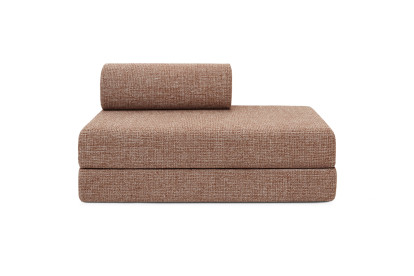 Canapé 3 places - 2 modules convertibles : Canapé 2 places + Fauteuil - Tissu tweed Rouge