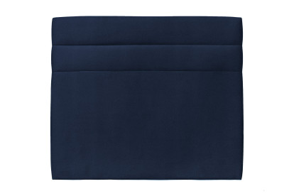Tête de lit 160 cm Lignes - Tissu Velours Bleu Ocean