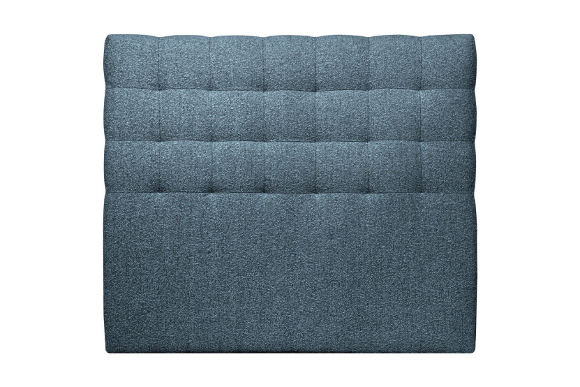 Tête de lit 135 cm Capitonnée - Tissu Bouclette Bleu