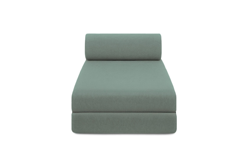 Canapé d'angle convertible 5 places - Tissu lisse - Vert