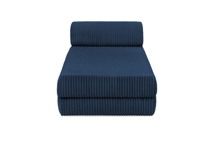 Canapé d'angle convertible 5 places - Velours côtelé XL - Bleu