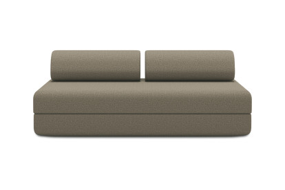 Canapé 3 places convertible et modulable - Tissu lisse Marron