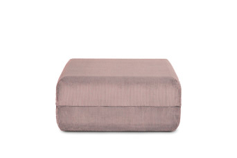 Pouf convertible et modulable - Velours côtelé - Rose pâle