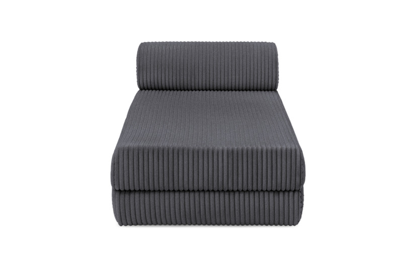 Canapé d'angle convertible 5 places - Velours côtelé XL - Gris