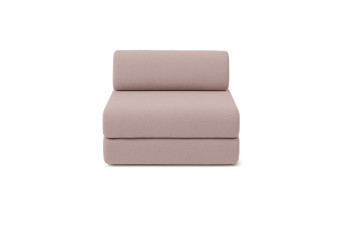 Fauteuil convertible et modulable - Tissu lisse - Rose