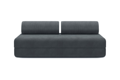 Canapé 3 places convertible et modulable - Velours côtelé Gris