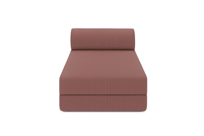 Méridienne convertible et modulable - Velours côtelé Rose