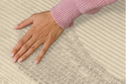 Méridienne convertible et modulable - Velours côtelé Beige