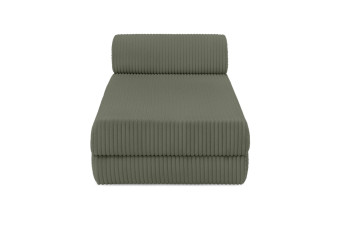 Méridienne convertible et modulable - Velours côtelé XL - Vert