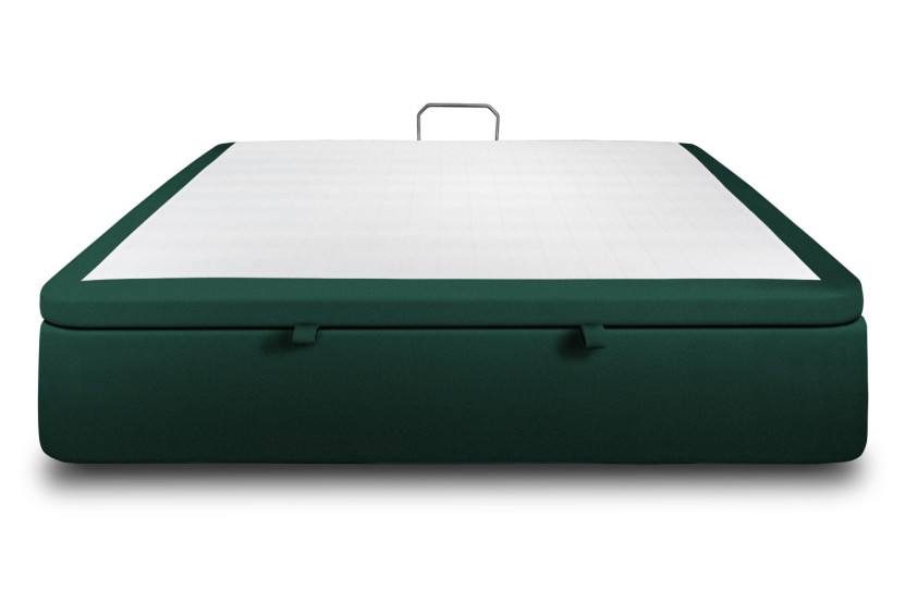 Sommier Coffre 140x200 cm - Velours - Vert