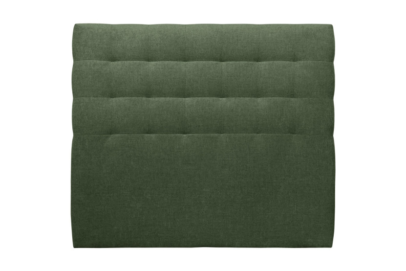 Tête de lit 135 cm Capitonnée - Tissu Toile Natté Vert Kaki