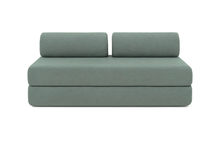 Canapé d'angle convertible 4 places - Tissu lisse - Vert