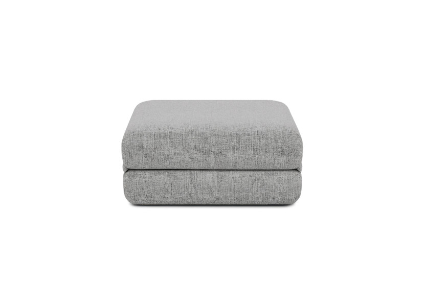 Canapé d'angle convertible 4 places - Tissu tweed - Gris