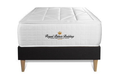 Ensemble Matelas Sommier 90x200 cm - Sommier Noir (en kit) - Windsor