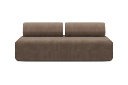Canapé 3 places convertible et modulable - Velours côtelé Taupe