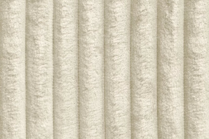 Canapé d'angle 4 places - 2 modules convertibles : Canapé 3 places + Pouf - Velours côtelé XL Beige