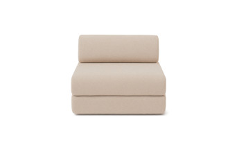 Fauteuil convertible et modulable - Tissu lisse - Beige