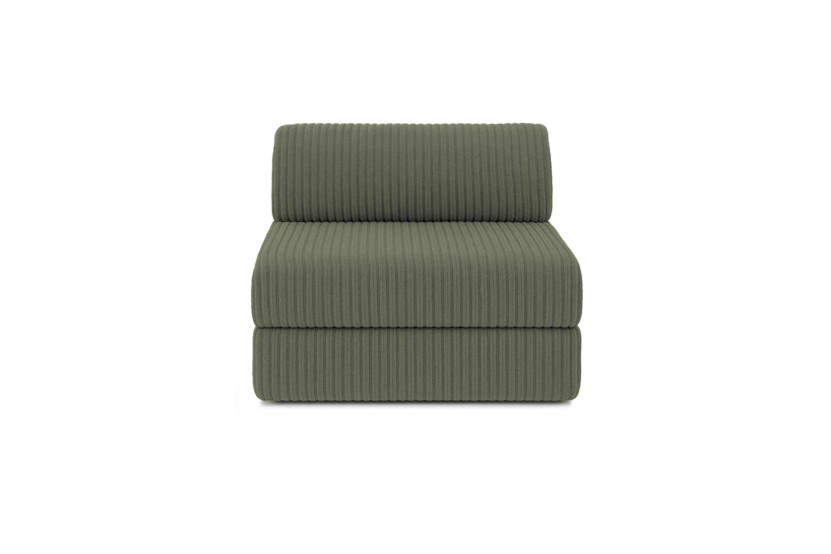 Fauteuil convertible et modulable - Velours côtelé XL - Vert