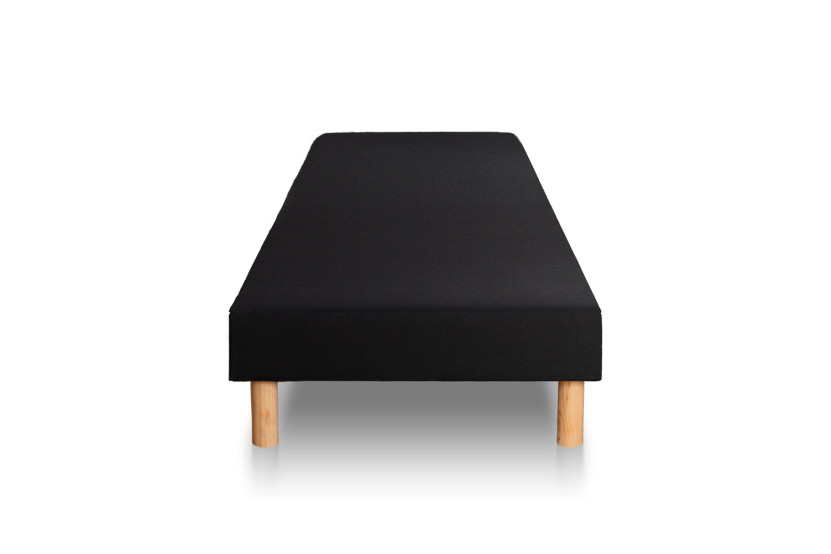 Ensemble Matelas Sommier 120x190 cm - Sommier Noir (déjà monté) - Exclusive