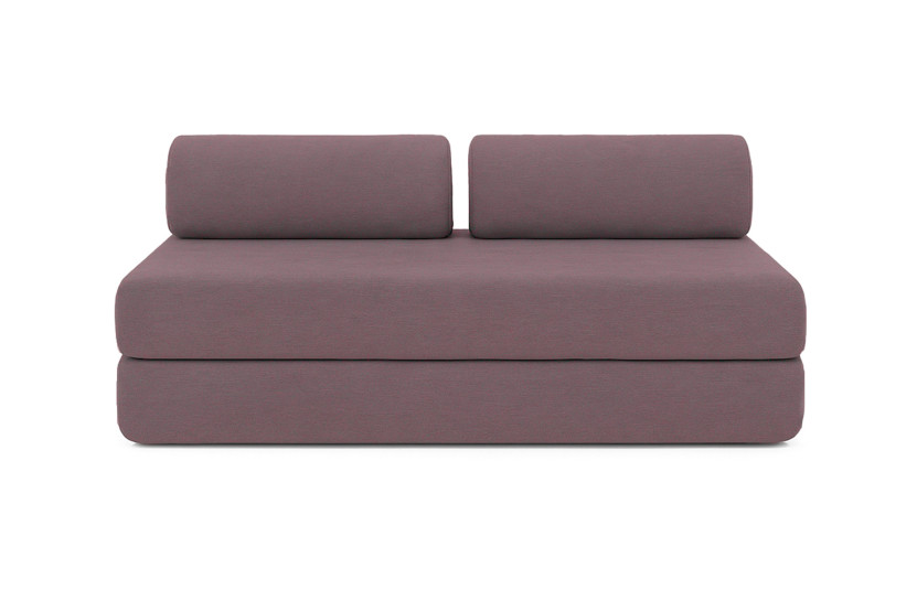 Canapé d'angle convertible 6 places - Tissu lisse - Terracotta