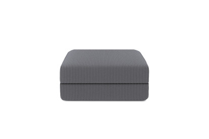 Pouf convertible et modulable - Velours côtelé Gris