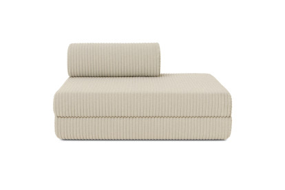 Canapé 3 places - 2 modules convertibles : Canapé 2 places + Fauteuil - Velours côtelé XL Beige