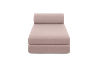 Méridienne convertible et modulable - Tissu lisse - Rose