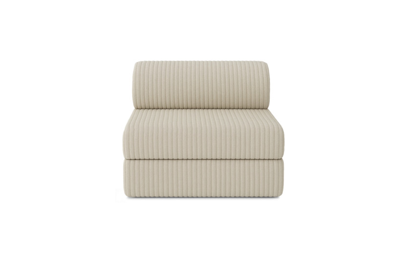 Canapé d'angle convertible 6 places - Velours côtelé XL - Beige