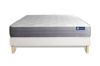 Ensemble Matelas Sommier 140x190 cm - Sommier Blanc (en kit) - Actimemo Dream