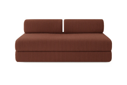 Canapé 4 places - 2 modules convertibles : Canapé 3 places + Fauteuil - Velours côtelé XL Terracotta