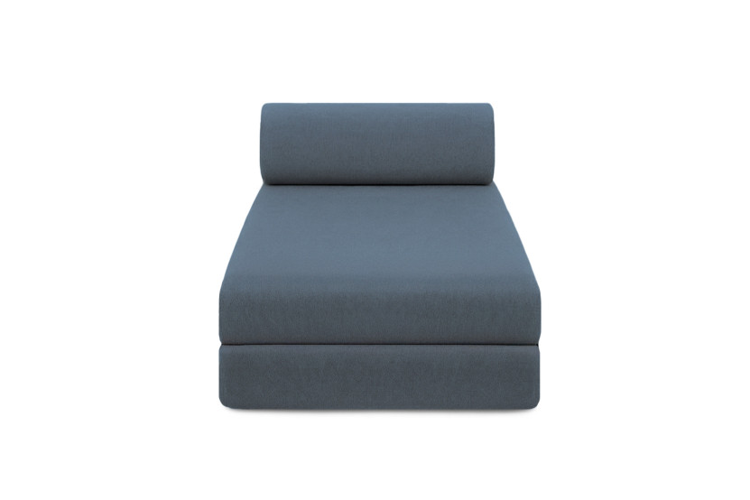 Méridienne convertible et modulable - Tissu lisse - Bleu