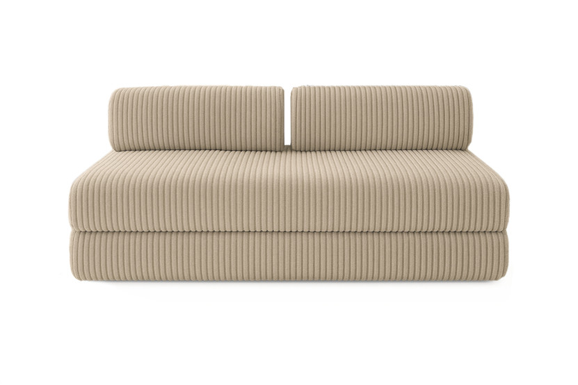 Canapé d'angle convertible 6 places - Velours côtelé XL - Taupe