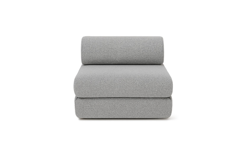 Fauteuil convertible et modulable - Tissu tweed - Gris