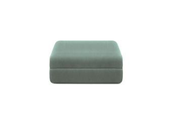 Pouf convertible et modulable - Tissu lisse - Vert