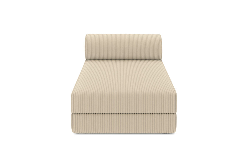 Canapé d'angle convertible 5 places - Velours côtelé - Beige