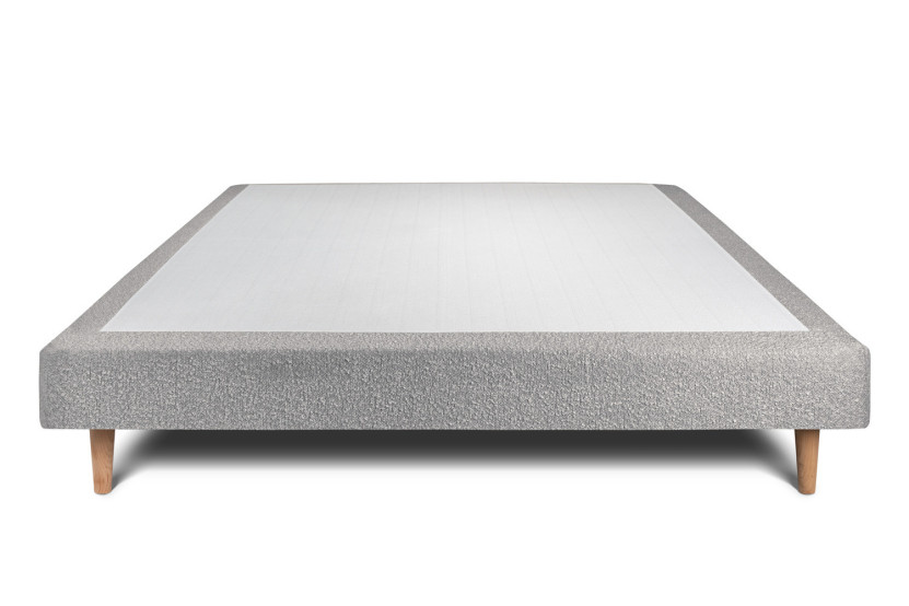 Sommier Tapissier 140x190 cm - Bouclette - Gris