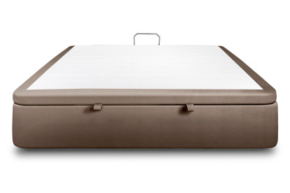 Sommier Coffre 180x200 cm - Velours - Taupe