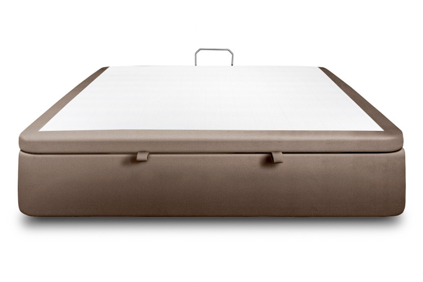 Sommier Coffre 180x200 cm - Velours - Taupe
