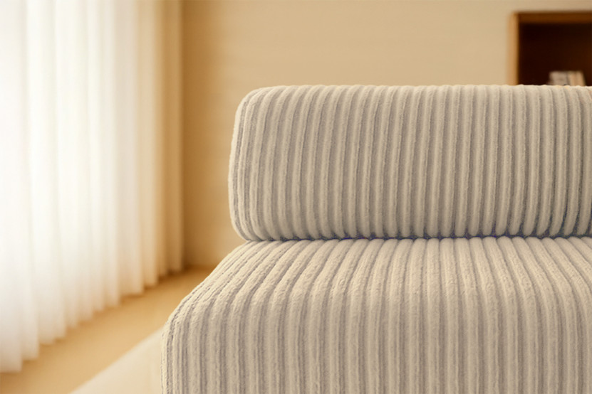 Fauteuil convertible et modulable - Velours côtelé XL - Taupe