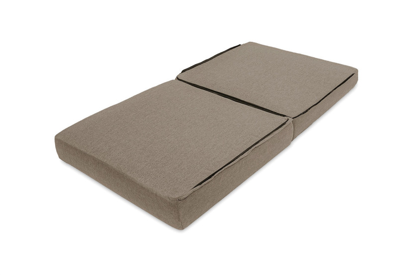 Fauteuil convertible et modulable - Tissu lisse - Marron