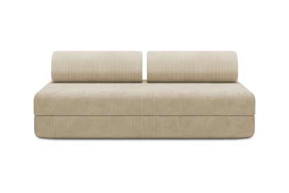Canapé 3 places convertible et modulable - Velours côtelé Beige